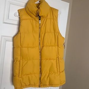 Mustard yellow puffer vest
